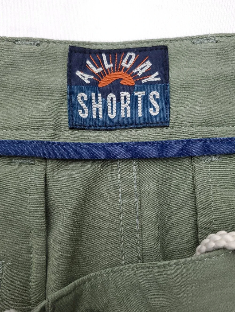 Faherty All Day Shorts Performance 9” Sage/Green Chino Belt Loop Preppy Size 30